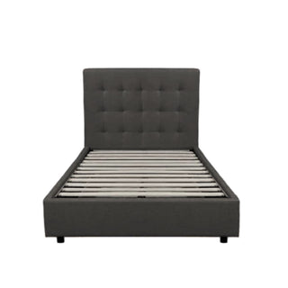 Bahamas Fabric Single Bed - Dark Grey